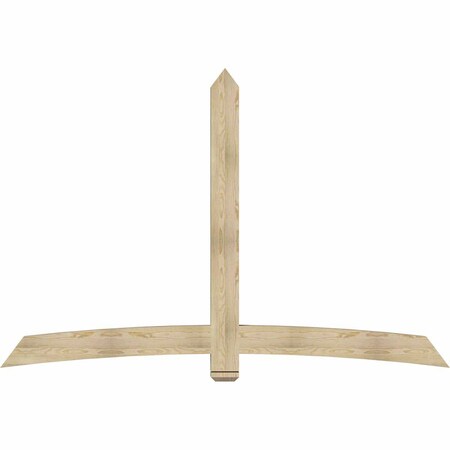 Ekena Millwork Bellingham Rough Sawn Timber Gable Bracket, Douglas Fir, 96"W x 64"H x 4"D x 6"F, 16/12 Pitch GBW096X64X0406BEL00RDF
